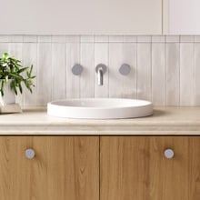 Coast 495mm Gloss White Oval Semi-inset Basin